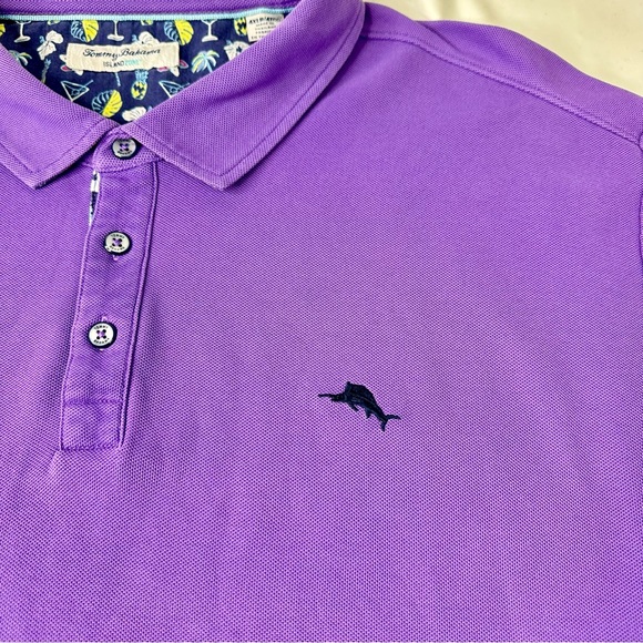 Tommy Bahama Mens Island Zone Supima Purple Short Sleeve Polo Shirt Size 4XLB - Picture 5 of 9